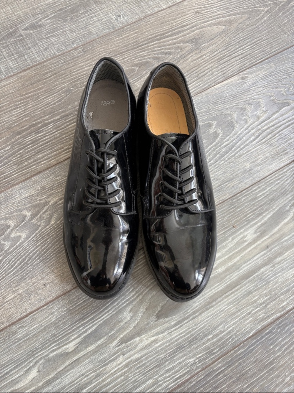 Rothco Black Patent Lace-Up Oxfords
